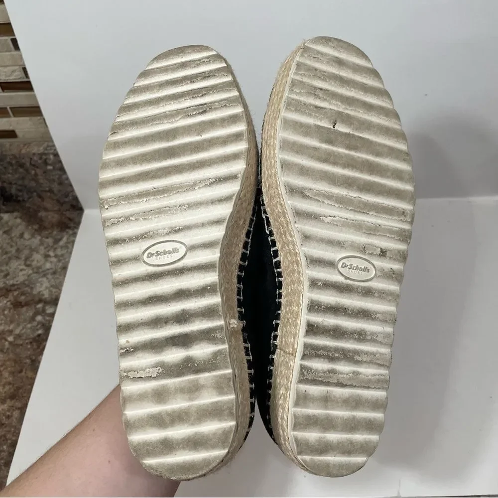 Dr. Scholl’s Black Platform Espadrille Flats